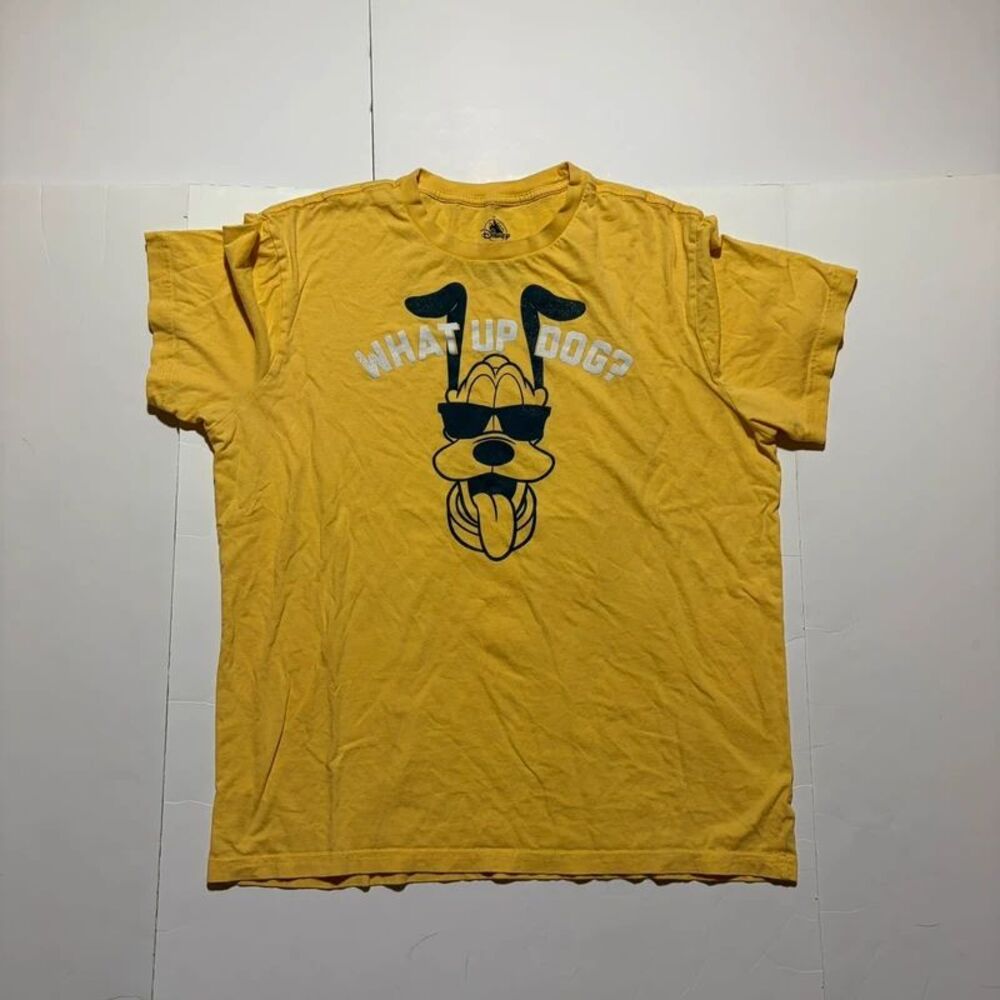 Disney Goofy What's up Dog Yellow Graphic Tee
